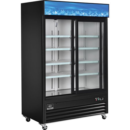 NEXEL Merchandiser Refrigerator, 2 Door, 53.1Wx31.9Dx84.4H G1.2YBM2F-HC  (Sliding Door)